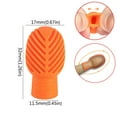 thumbnail image 2 of 4 Uds baquetas de silicona punta silenciosa amortiguador de tambor tapas de baquetas accesorios de tambor, 2 of 8