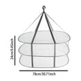 thumbnail image 3 of 3-Tier Folding Mesh Clothes Hanging Dryer, Sweater Drying Rack, Large Laundry Drying Rack, Lay fold Flat Dry Hanger, Mesh Clothes Hanging Dryer - XL(3Tier), 3 of 9