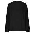 thumbnail image 4 of Women Crew Neck Pullover Women's Sweatshirts No Hood Womens Comfory Oversized Sweatshirts Casual Crewneck Long Sleeve Tops Pullover Lightweight Sweatshirts Xl, 4 of 7