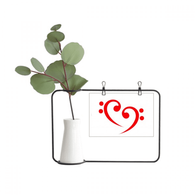 Bass símbolo Love Music Marco De Metal Florero De Cerámica Decoración