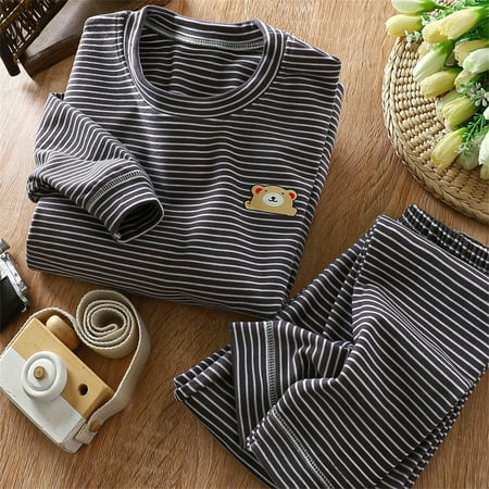 

Children s Velvet Set Warm Heating Autumn and Winter Pyjamas Children s Base Thickened Men s and Women s Home Long