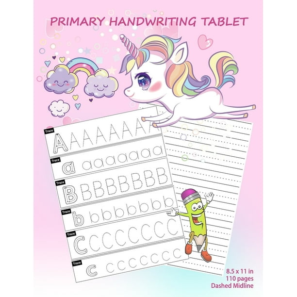 Primary Handwriting Tablet 110 blank writing sheets for kindergarten