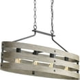 thumbnail image 6 of Progress Lighting Gulliver 4-Light Linear Chandelier, Galvanized Finish, Open Design, Antique White Accents, Steel, 6 of 17