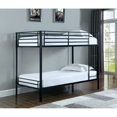 thumbnail image 2 of Benzara BM182642 Contemporary Metal Twin Over Twin Bunk Bed with Ladder, Black, 2 of 2