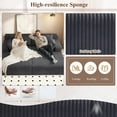 thumbnail image 6 of 71'' Oversized Double Chaise Lounges Indoor, Cloud Upholstered Boneless Couch Bed, Deep Seat, No Assembly Required, Modern Corduroy Sleeper Loveseat Chair for Living Room Bedroom Reading (Dark Grey), 6 of 8