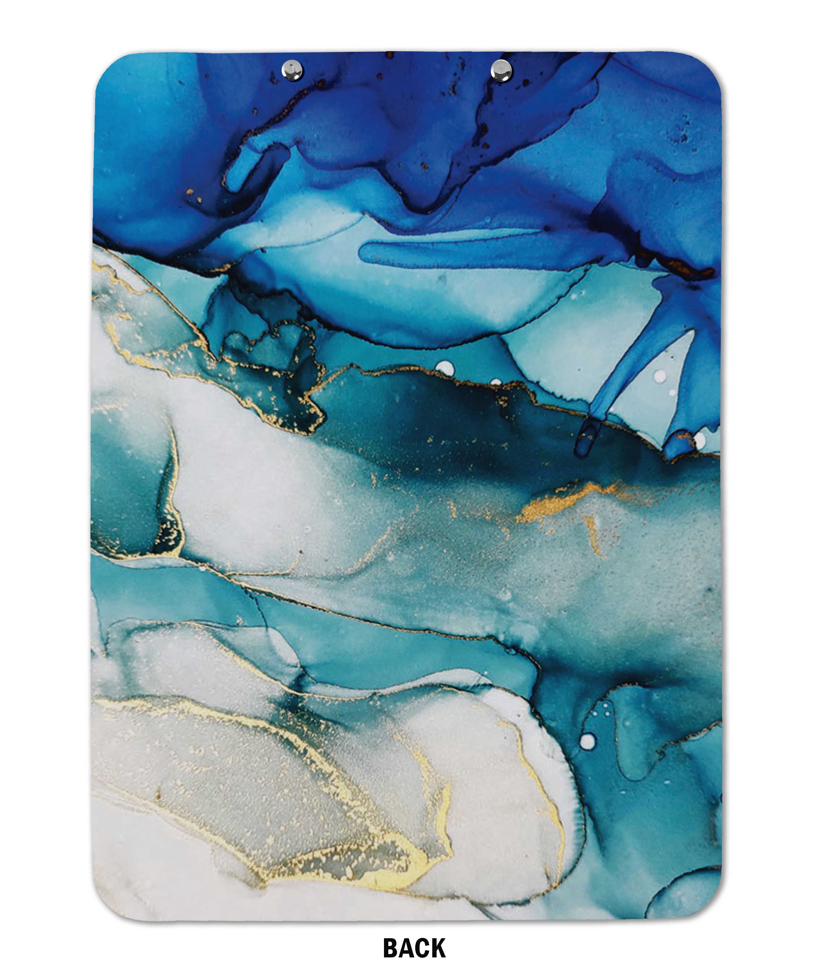 Inkdotpot Dry Erase Double Sided Clipboard Marble Watercolor Printed Paperboard Clipboard With Free Marker & Duster