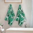 thumbnail image 4 of Coolnut 2 Pieces Tropical Leaves Bath Towels Set, Absorbent Soft Skin-Friendly Easy Care Shower Towels for Bathroom Tub Pool Gym Camp Travel College Dorm Hotel 14.4"x28.3" Wash cloth, 4 of 6