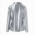 thumbnail image 5 of Towmus Women's Elegant Cowl Neck Satin Blouse Long Sleeve Work Shirt Silk Top Teacher Clothes Office Business Dressy Casual Outfits, 5 of 5