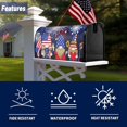 thumbnail image 3 of Cute USA Gnome with Fireworks Mailbox Covers Magnetic Standard Size, Spring Summer Patriotic Magnetic Mailbox Covers Mailbox Wraps Post Letter Box Cover for Holiday Outside Yard Decor 18"x21", 3 of 6