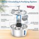thumbnail image 3 of Cat Water Fountain, 108oz/3.2l Cat Fountain, Automatic Dog Water Dispenser With Led Light And Circulating Filtration System For Cats, Dogs, Multiple P, 3 of 5
