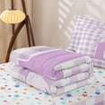 thumbnail image 5 of Catabedysis Cute Coquette Bowknot Zipper Twin Comforter Sets with Fitted Sheet and 2 Pillowcases,Purple Personalized Letter F Zipper Bedding Set For Girls,Colorful Stars Reversible,4 Pieces, 5 of 7