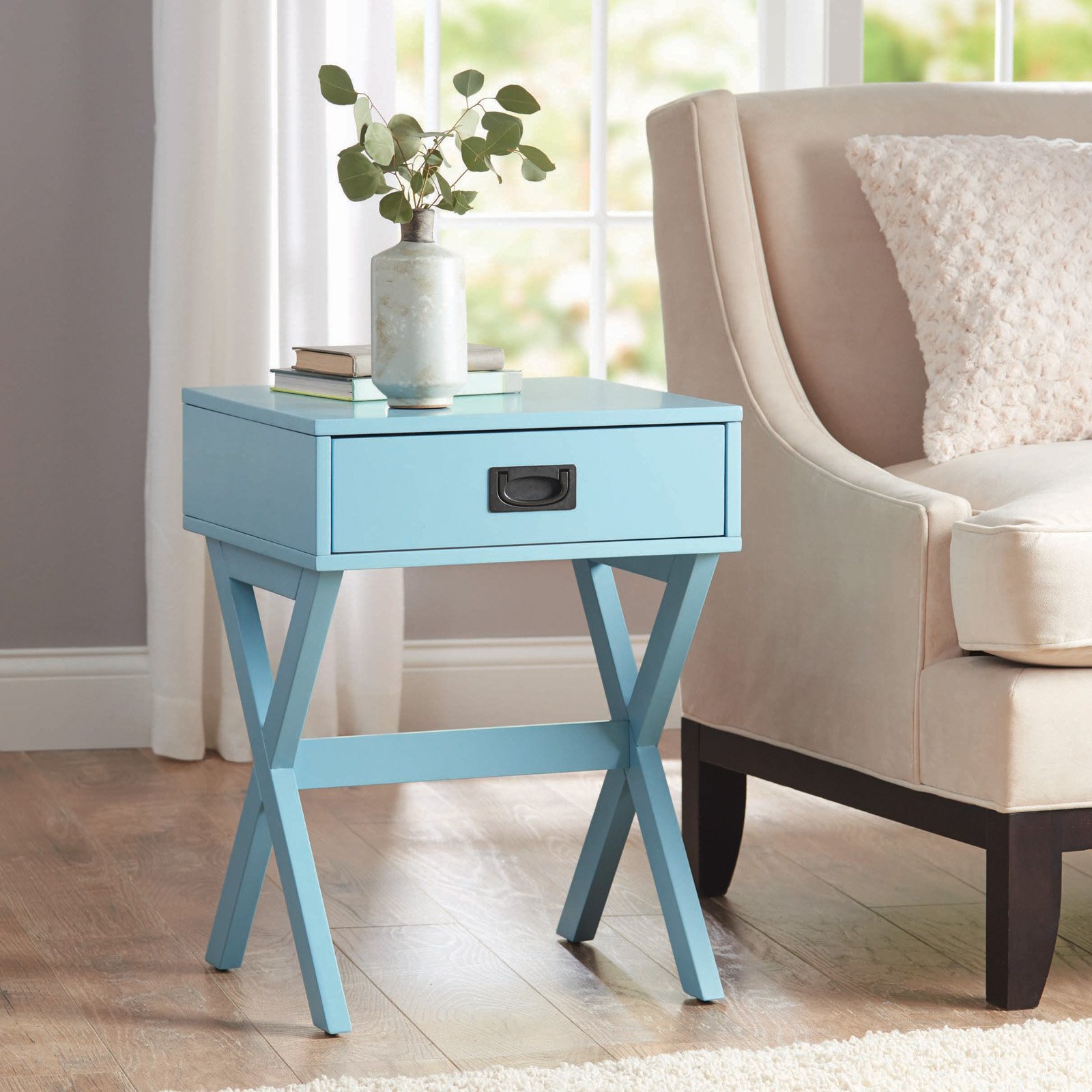 Better Homes & Gardens X-Leg Accent Table with Drawer, Multiple Colors - image 4 of 6