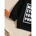 thumbnail image 6 of ZINTAOZT Toddler Baby Boys Halloween Outfits Mr Steal Your Pumpkin Sweatshirts Tops Casual Pants Set 2Pcs Fall Clothes, 6 of 8
