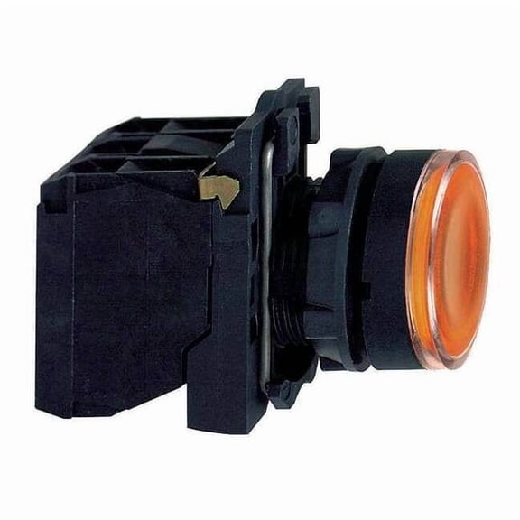 Schneider Electric Illuminated Pushbutton,LED,24V,Yellow XB5AW35B5