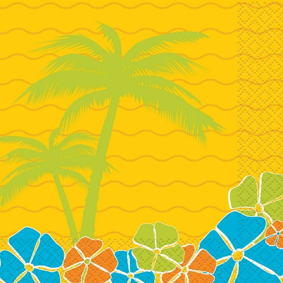 Island Paradise Beverage Napkins, 16ct