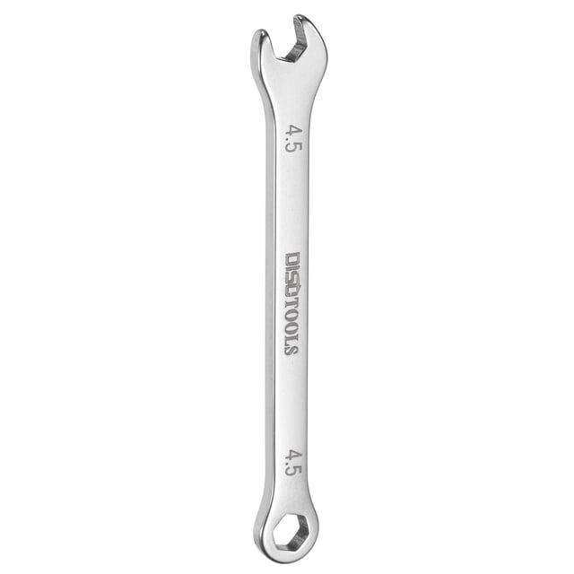 Uxcell Clé à Combinaison Fine 4.5mm avec Extrémité 6 Points & Extrémité Ouverte Inclinée à 15°