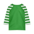 thumbnail image 3 of Tops for Girls 3/4 Sleeve Crewneck Raglan Shirts Casual Summer Blouses Loose Fit Baseball Tee Soft Comfort Green 120, 3 of 4