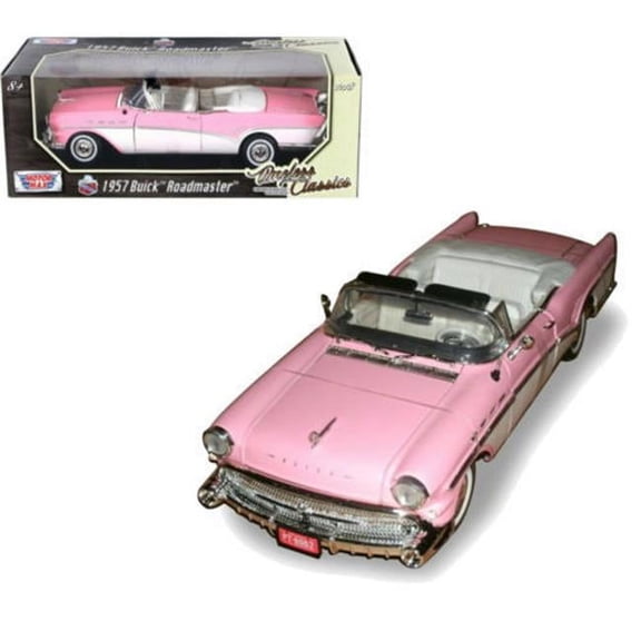 1 by 18 1957 Buick Roadmaster Convertible Diecast Model Car, Red