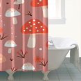thumbnail image 4 of Colorful Mushroom Pattern Pink Pattern Shower Curtain 84"x72" ,Bathroom Decorative Shower Curtains Set with 12 Hooks,Modern Waterproof Washable Shower Curtain, 4 of 6