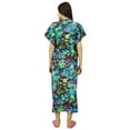 thumbnail image 2 of Bimba Nursing Kaftan Cotton Maternity Night Gown, Front & Side Buttons With Belt, 2 of 7