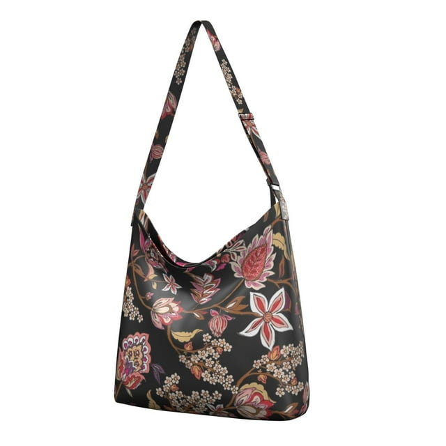 Artistic Tribal Mandala Shoulder Tote - Spacious Design with Interior Pockets, Perfect for Moms & Travelers