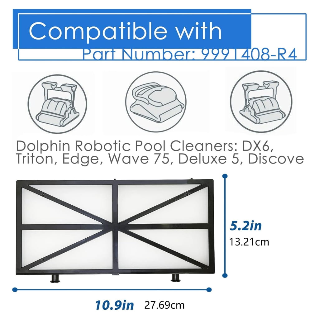 Miiottaa 4 Pieces Robotic Pool Cleaner Filter Cartridges Replacement Parts Accessories