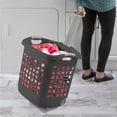 thumbnail image 5 of Sterilite Ultra Wheeled Laundry Basket, 1.7 Bushel with Handles, Flat Grey, 4 Pack, 5 of 11