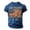 X274 Blue, variant on Sjldqy Mens 4th Of July Shirt Quick Dry Comfy Vintage American Flag Letter Print Graphic Tee Short Sleeve Crew Neck Anniversary Summer Patriotic Top For Men Size L Black