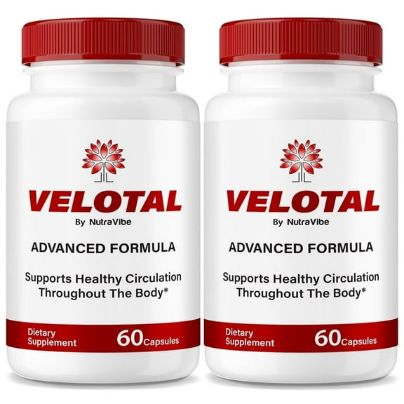 (2 Pack) Velotal Capsules, Original Formula - Naturally Supports Healthy Circulation, Stable Levels and Energizes the Body, Official Review (120 Capsules)