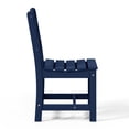 thumbnail image 4 of WestinTrends Ashore Outdoor HDPE Patio Classic Armless Dining Side Chair, Navy Blue, 4 of 9