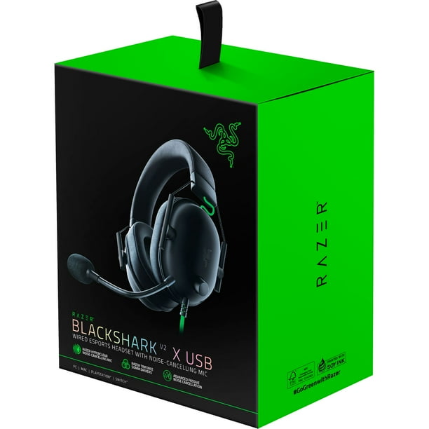Razer BlackShark V2 X Wired Esports Headset for PC, USB, Black