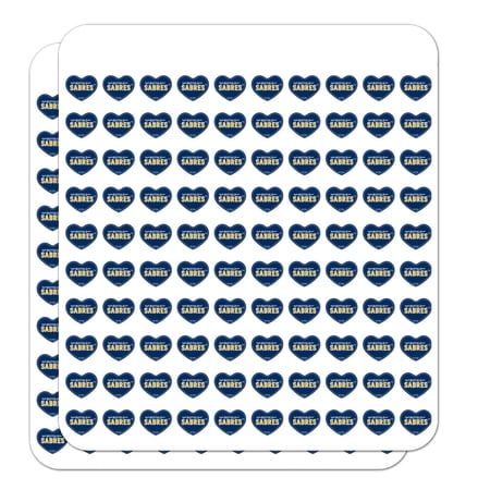 NHL Buffalo Sabres Logo Heart Shaped Planner Calendar Scrapbook Craft Stickers