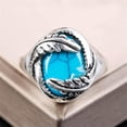 thumbnail image 3 of K-KED Vintage 925 Silver Turquoise Women Rings Wedding Party Delicate Jewelry Gifts Size 6-10-#5-8, 3 of 6