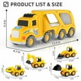 thumbnail image 2 of Veslier Construction Truck Toys for Boys Girls Age 1 2 3 4 5 6 Years Old，Carrier Transport Trucks for Kids 1-3 3-5 Year Old，Christmas Birthday Gift Toddler Toys., 2 of 7