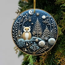 Meggemo 3.1 Inch Single Christmas Ornament Hanging Pendant for Christmas Tree Decoration Home Holiday Decor