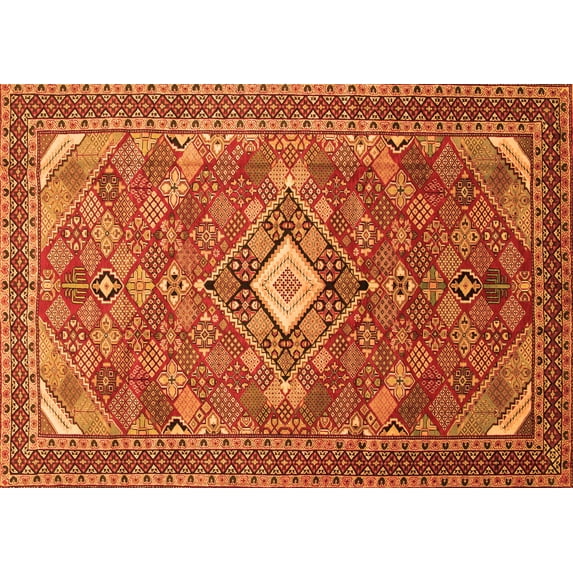 Ahgly Company Indoor Rectangle Persian Orange Traditional Area Rugs, 2' x 5'