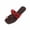 Red, variant on Slide Sandals platform Toe Loop Open Toe flat sandals for women Medium Arch Flatform Stability Flat Heel flat sandals for women Slip-Resistant