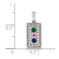 thumbnail image 3 of 14K White Gold Family Jewelry Diamond Semi-Set Pendant, 3 of 3