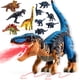 thumbnail image 2 of Juguete de dinosaurio BlMukce Large Tyrannosaurus Rex con más de 10 dinosaurios, 2 of 8