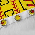 thumbnail image 4 of Manfei Letter H Monogrammed Curtains Pack of 2 (42x84 Each),Baseball Game Curtains Blackout,Yellow Red Bedroom Curtains For Boy,Microfiber Room Decorative, 4 of 6