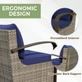 thumbnail image 5 of EAGLE PEAK Coastal Vista 2 Piece Patio Furniture Sets, Outdoor Sectional Patio Conversation Set Wicker Rattan Sofa Chair Set with Blue Cushion, 5 of 9