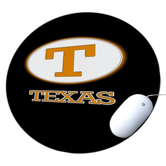 KuzmarK Round Mousepad / Hot Pad / Trivet - Texas