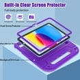 thumbnail image 3 of SUPNICE Handle Kids Case for New iPad 11-inch (A16) 2025 / iPad 10th Generation 2022(10.9 inch) with Built-in Screen Protector, Rugged Full Body Protective Cover for iPad 10/11 Gen,Purple, 3 of 8
