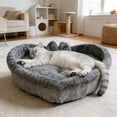 thumbnail image 5 of Cute Heart Shaped Dog Bed Kennel Love Nest Soft Cotton Velvet Warm Sleeping for Winter Summer, 5 of 8