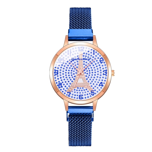 Reloj de moda para mujer, reloj de acero inoxidable, vestido informal, joyería de cristal para muñeca Wmkox8yii gfajkfgbkjabf522