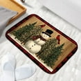 thumbnail image 6 of 1pc Snowman with Cardinals Absorbent Non-Slip Bathroom Thickened Flannel Rug Decor,Soft,Quick Drying,Suitable For Indoor/outdoor Use,Bathrooms,Bedrooms,Kitchens,Terrace,Laundry Rooms,16"x24", 6 of 9