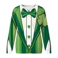 thumbnail image 5 of EHQJNJ Chandails en Molleton pour Femmes Sans Capuche T-Shirts pour la Saint-Patrick Col Rond Vert Manches Raglan Pull Ample Élégant Col Rond Graphique, 5 of 5