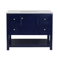thumbnail image 5 of Lakeshore 42" Bathroom Vanity with Royal Blue Cabinet and Quartz Top, 5 of 8