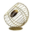 thumbnail image 3 of Cesta de almacenamiento decorativa de hierro forjado para cápsulas de café, organizador de tazas de café Oro 20cmx20cm, 3 of 9