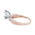 thumbnail image 4 of 2 Carat Center 8MM Round Cut Lab Created Moissanite Diamond Solitaire Twisted Vine Engagement Ring for Women In 14K Rose Gold Over Sterling Silver(G-H Color, VVS1 Clarity 2Cttw) Size - 7, 4 of 7